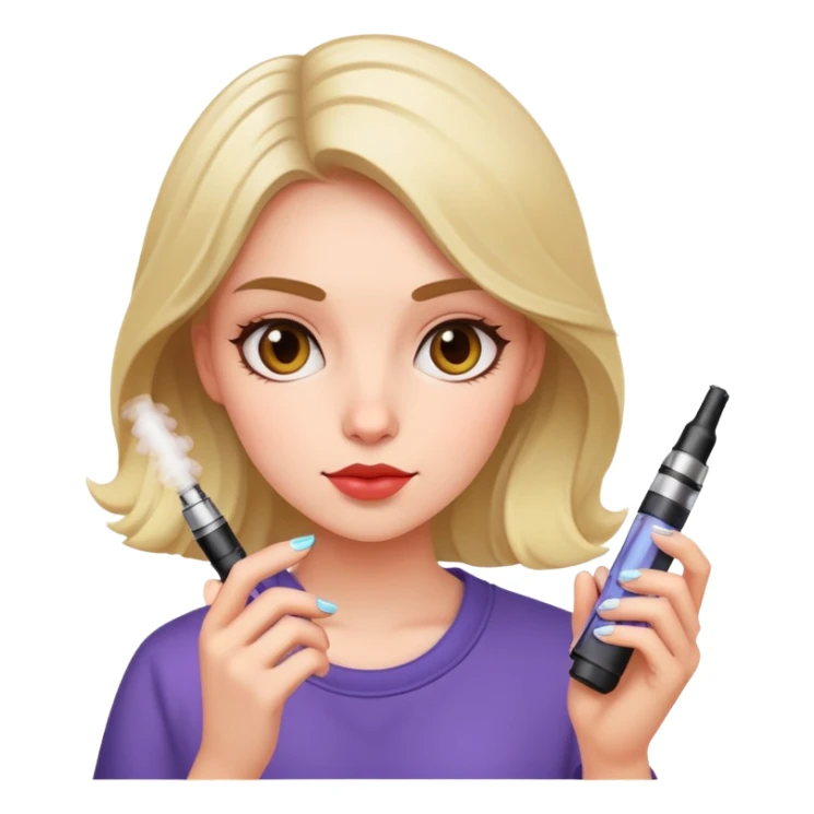 Girl with a vape in her hand  sticker