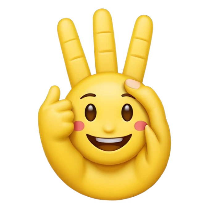 An happy emoji showing middle finger  sticker