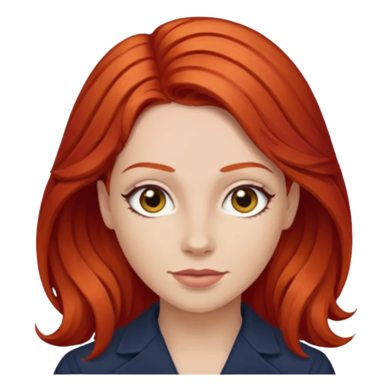 LaVerne Andrews with red hair sticker