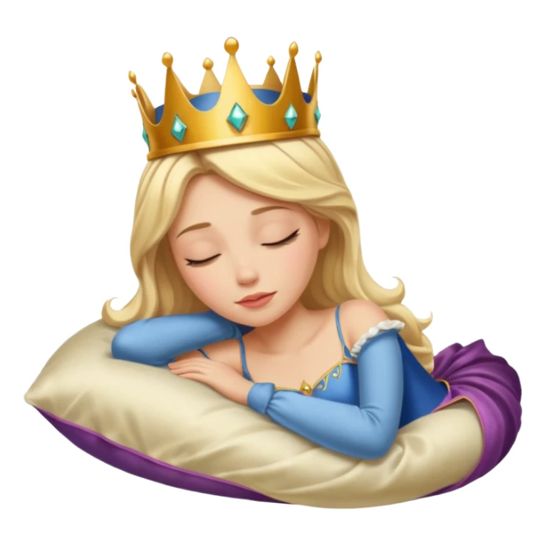 sleeping beauty blonde mexican girl with a silk pillow sticker