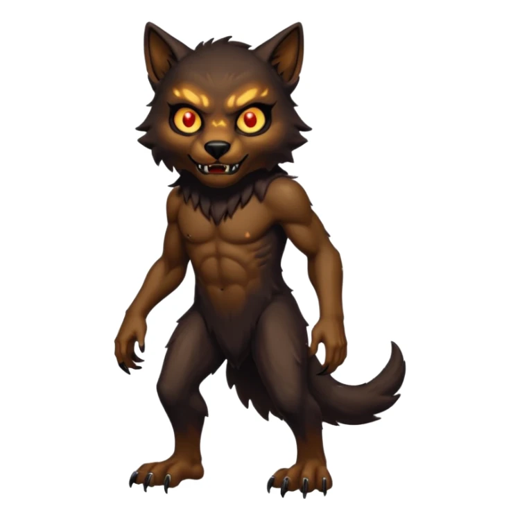 Create an emoji of  a scary Skinwalker full bodied sticker