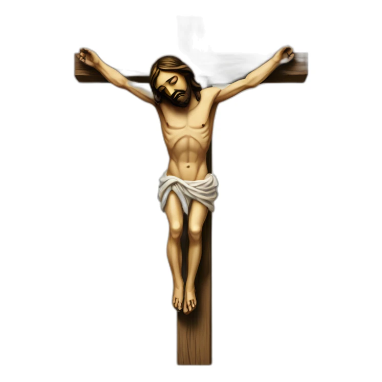 Crucified Jesus with INRI sign sticker