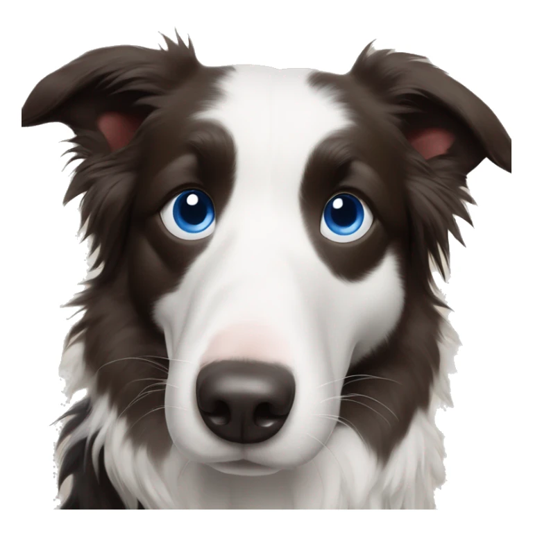 border collie with one blue eye and the other browne sticker