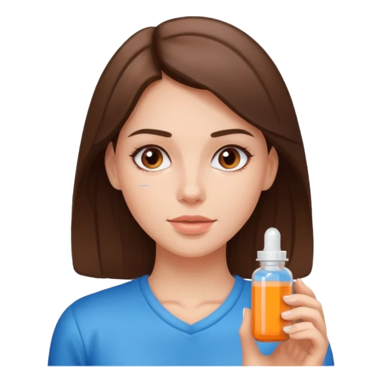 Beautiful fit light brunette girl with Adderall sticker