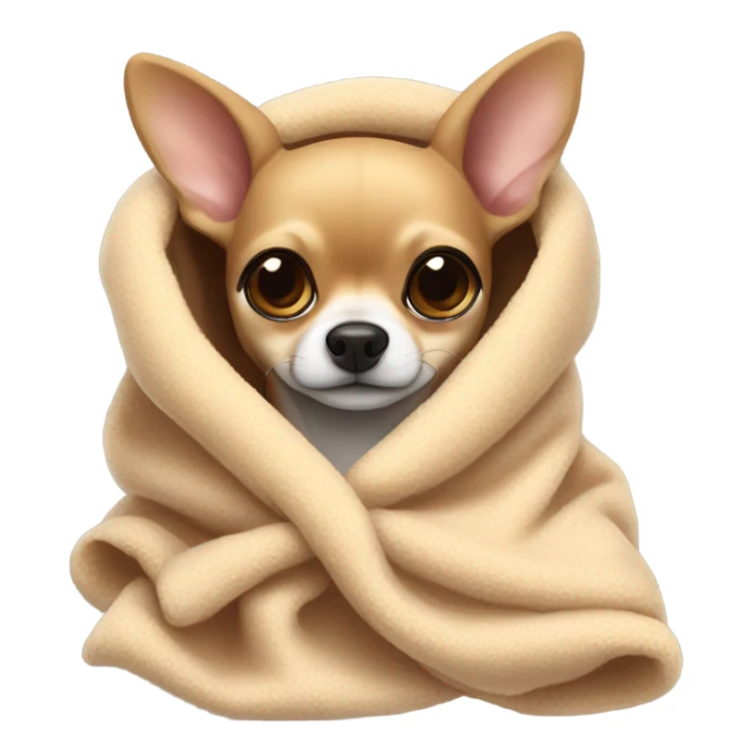 Deer head chihuahua wrapped in a blanket  sticker