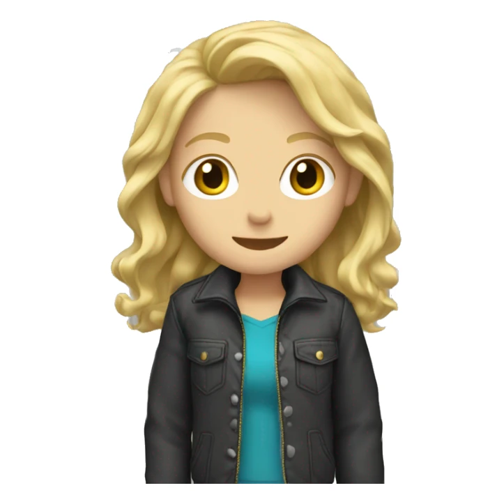 Locker whit blond hair, arms and jacket  sticker