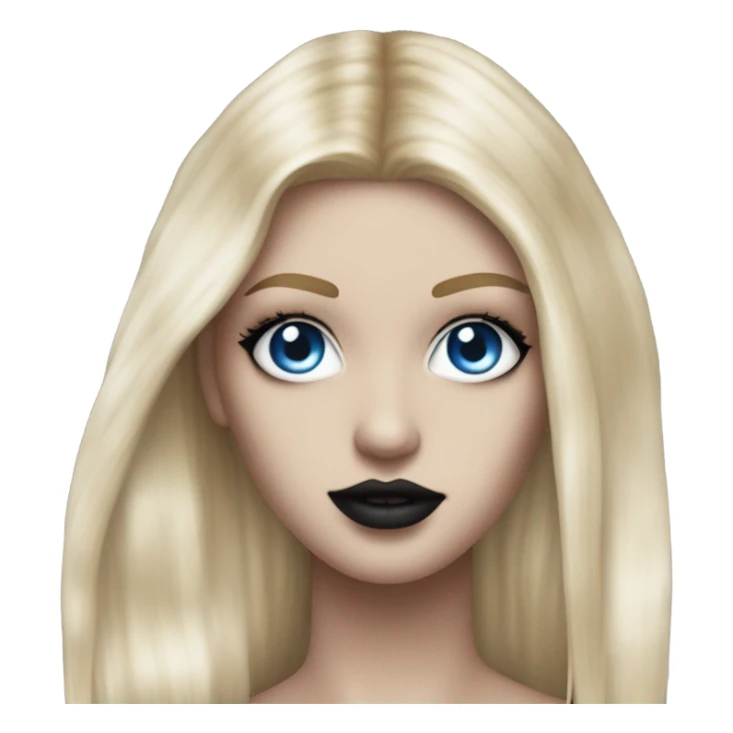 hyper realistic goth blonde blue eyes victoria secret model sticker