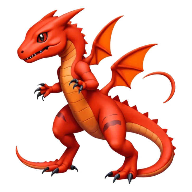  Cute Guilmon-Salandit-Fakémon-hybrid-creature (full body)  sticker