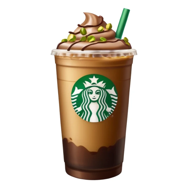 Starbucks Iced coffee with pistachio  and chocolate bar  sticker