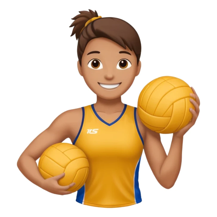 volleyball player, horseman, with volleyball ball sticker