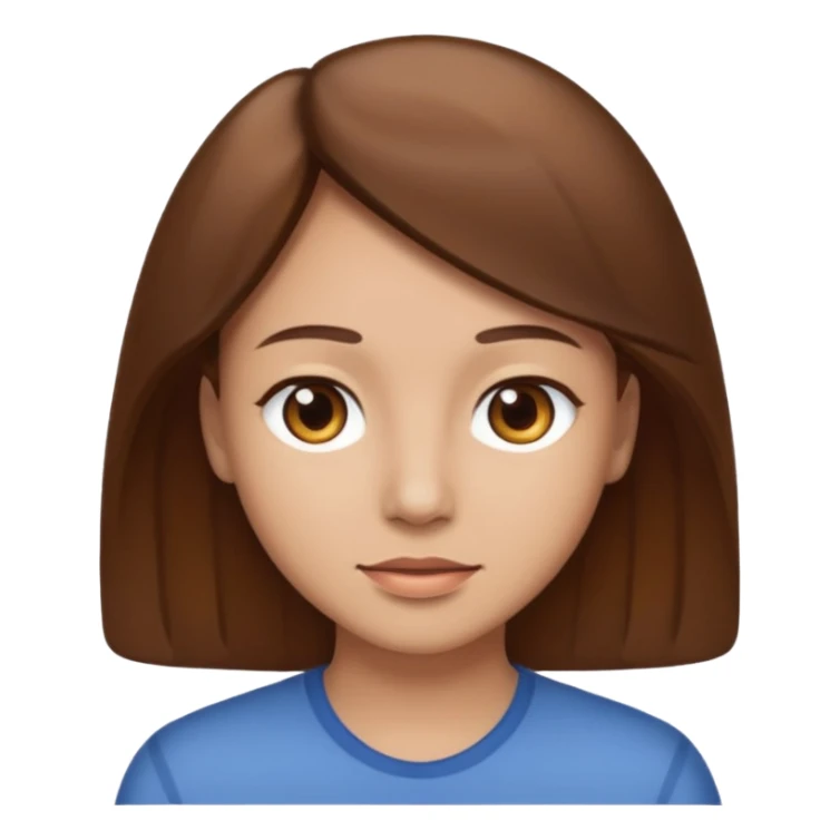 I am kinda ok looking with brown hair sticker