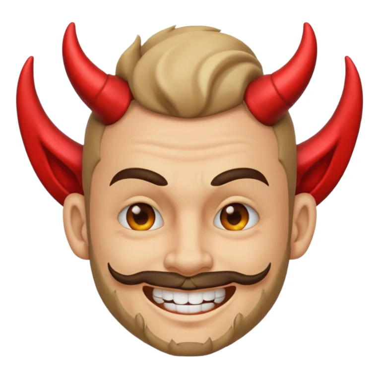 Emoji de bandido con diablito  sticker