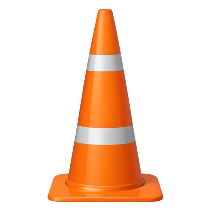 Traffic cone sticker