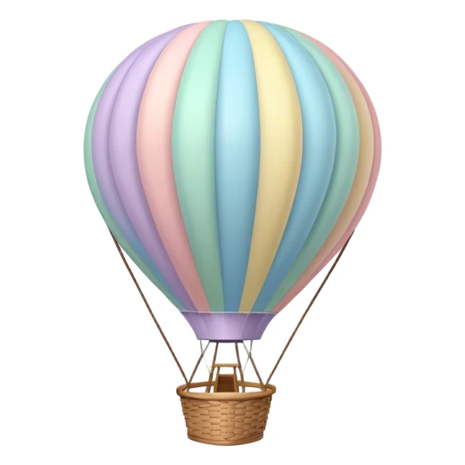 pastel hot air balloon, simpel design with no baskets sticker