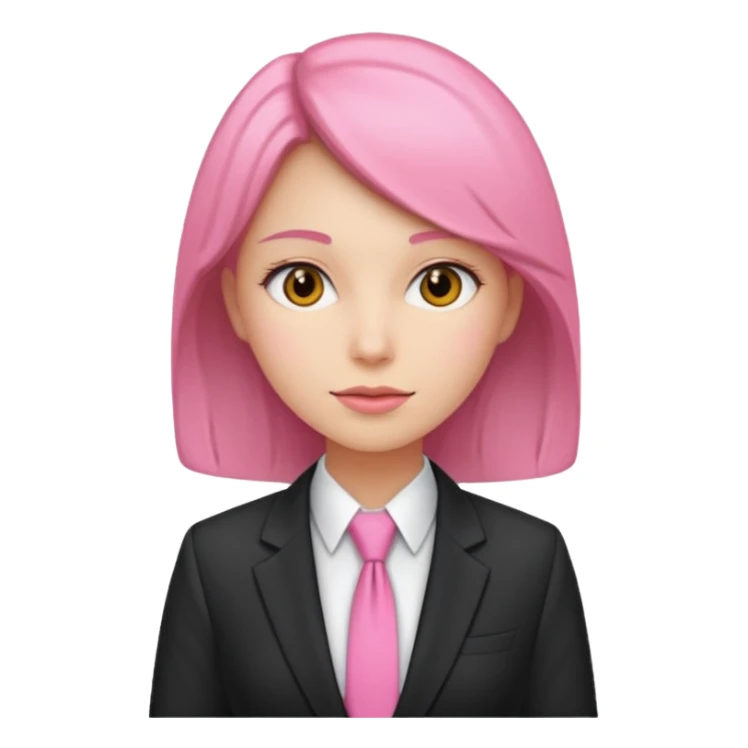woman with pink tie and blazer sticker