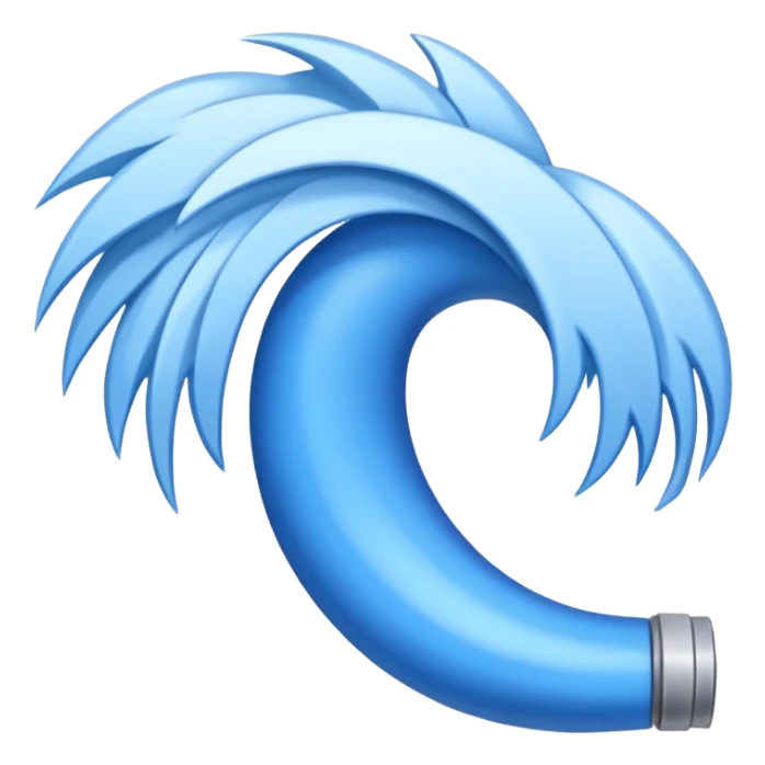 wind blowing away, depicted as curved blue gusts, no human sticker