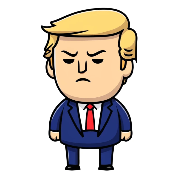 Donald Trump silhouette with black background sticker