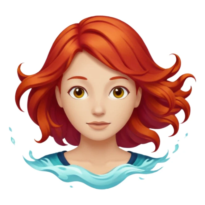 red hair sticker