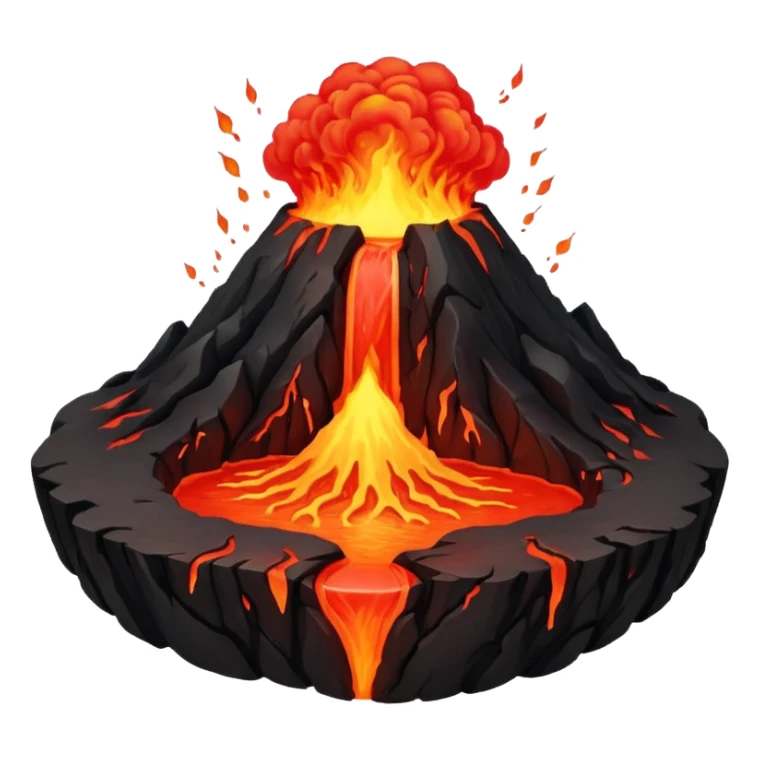 planet, Volcano Planet, lava rivers and erupting peaks sticker