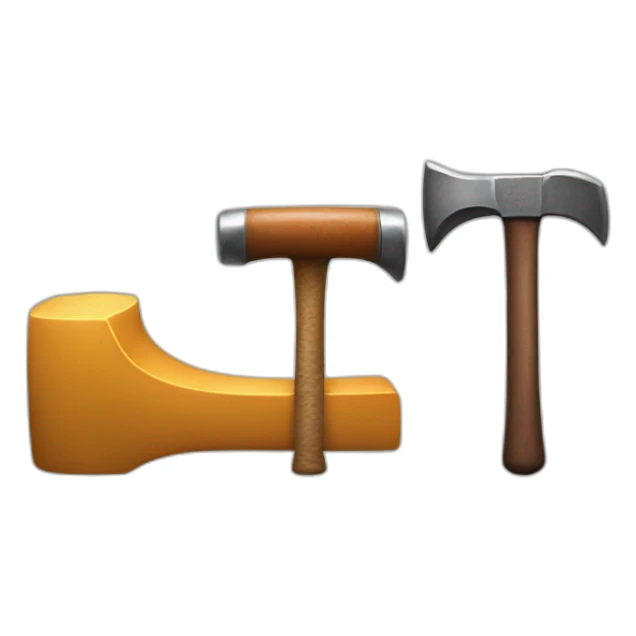 Charactors of "M" and "C", and hammer sticker