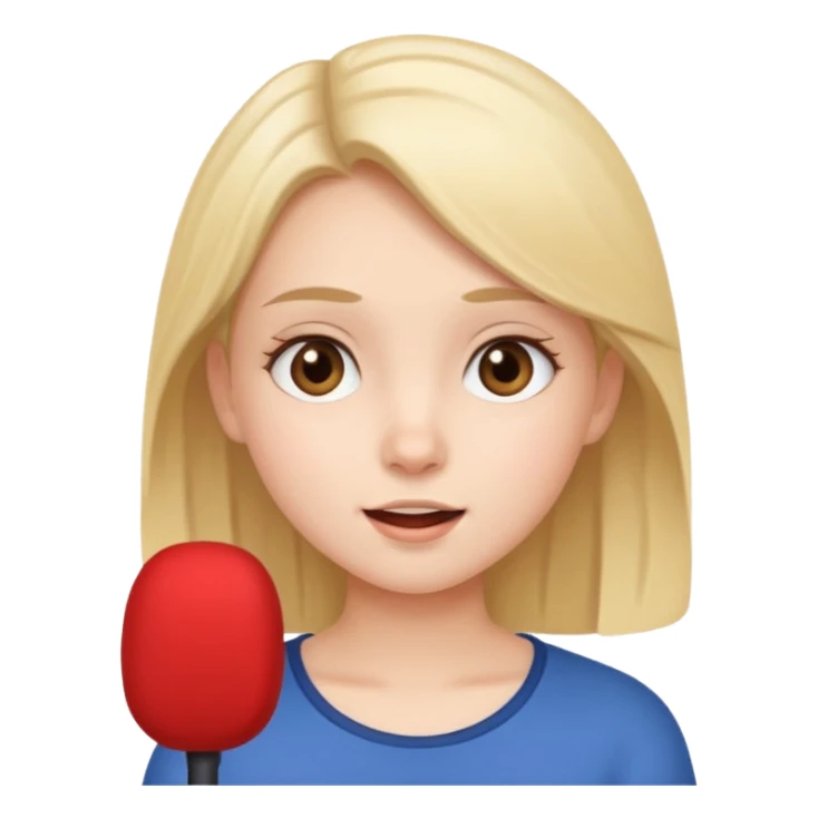 A cute girl speaking English  sticker