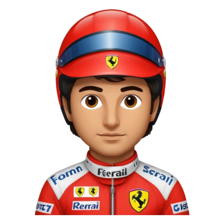carlos sainz ferrari. make him look exactly like carlos sticker