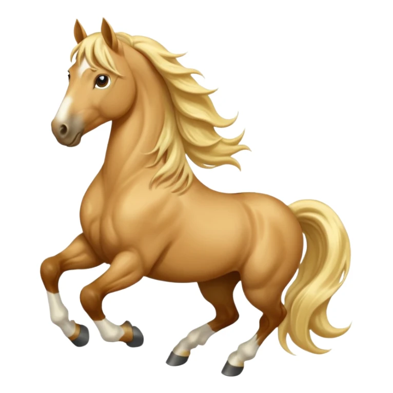 horse with long blonde hair sticker