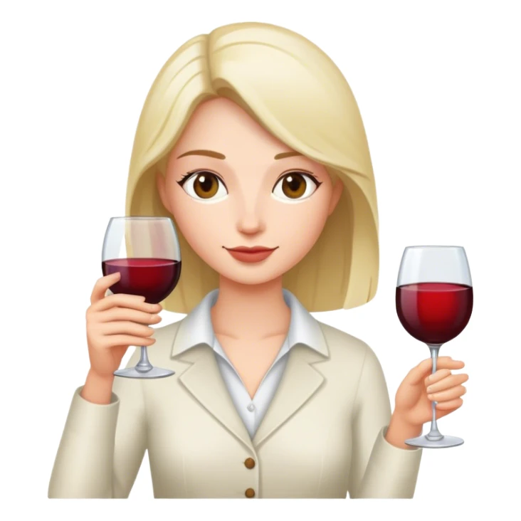 person with glass of wine  sticker