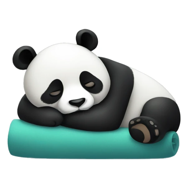 Panda sleeping thinking of his girlfriend in derams sticker