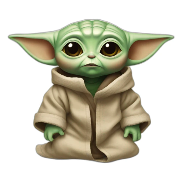 Baby Yoda qui se fait pinner sticker