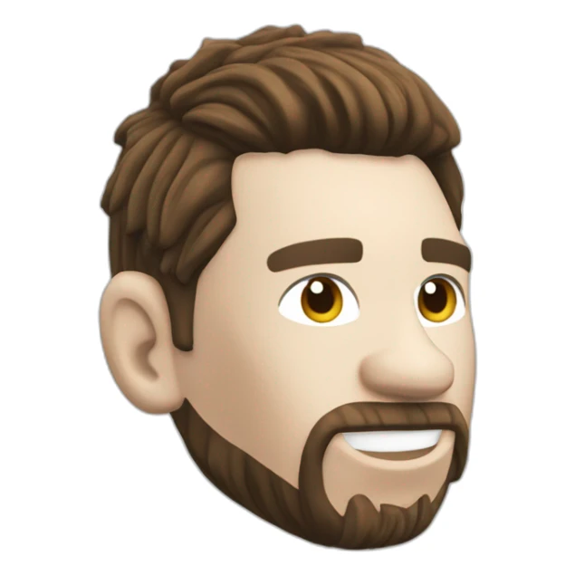 lionel messi with hair from polyurethane foam kicking soccer ball sticker