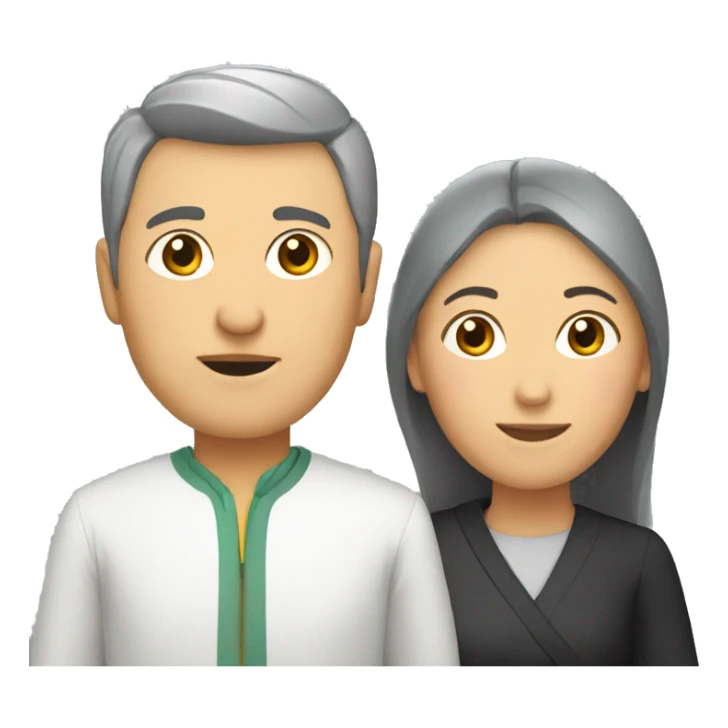 parents kazakh man woman sticker