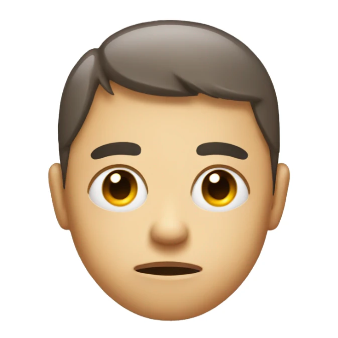 straight face with tired eyes sticker