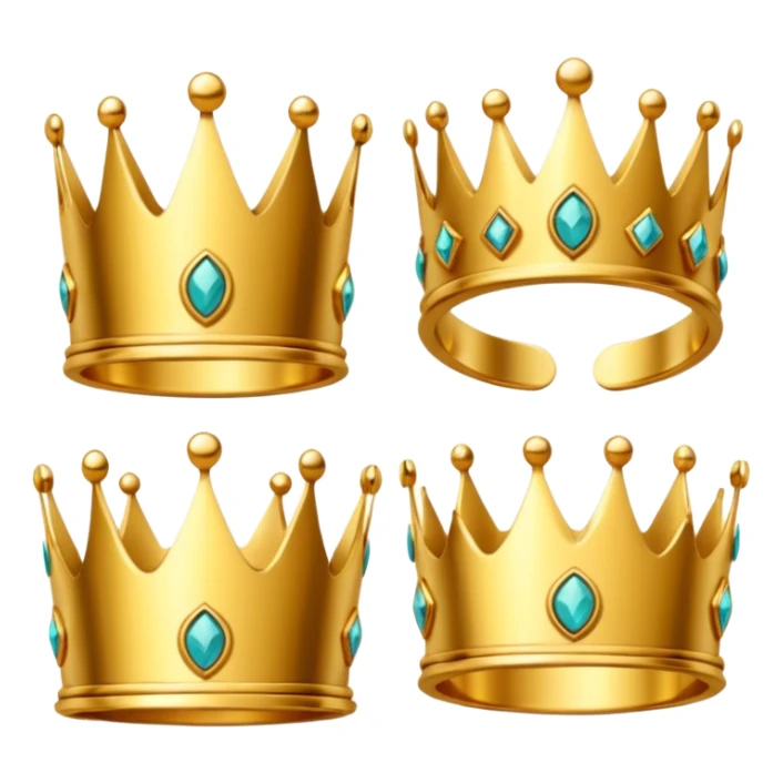 anillos con coronas sticker