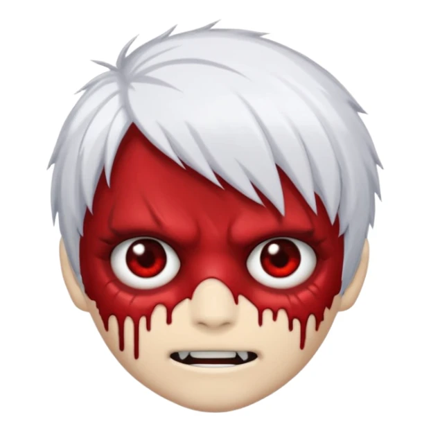 emoji de zumbi com cabelo emo do ken kanek sticker