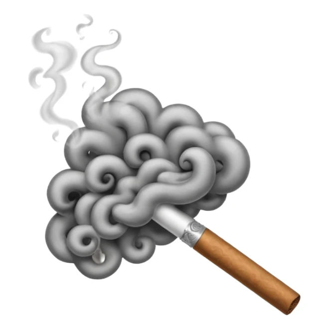 smoke coming out of a blunt sticker