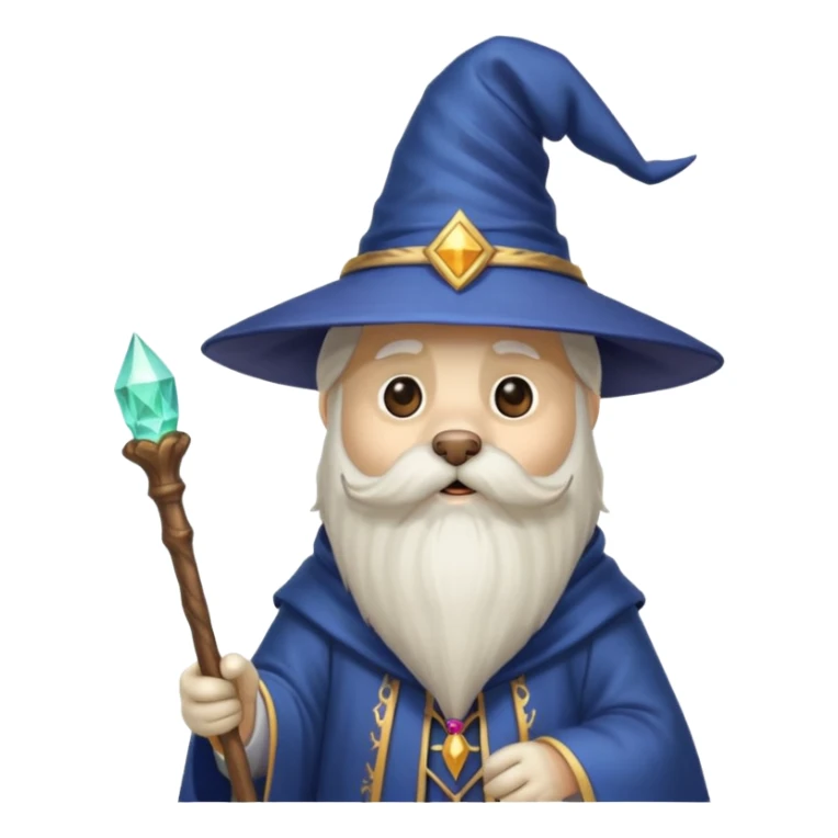 Dog wizard sticker
