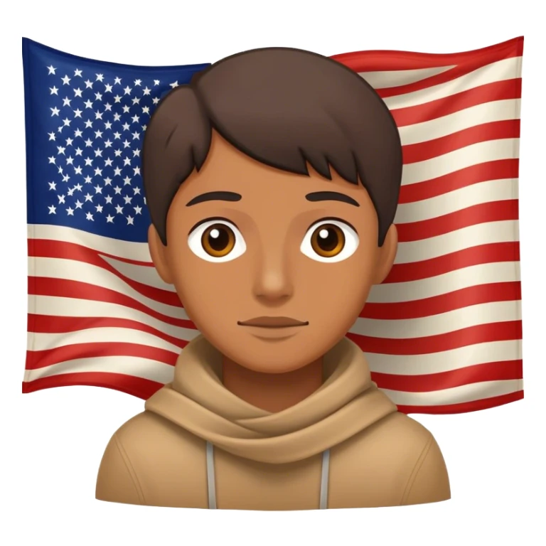 The person in the middle of a flag  sticker