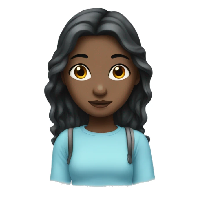 Girl with dark hair, blue eyes and piercings  sticker