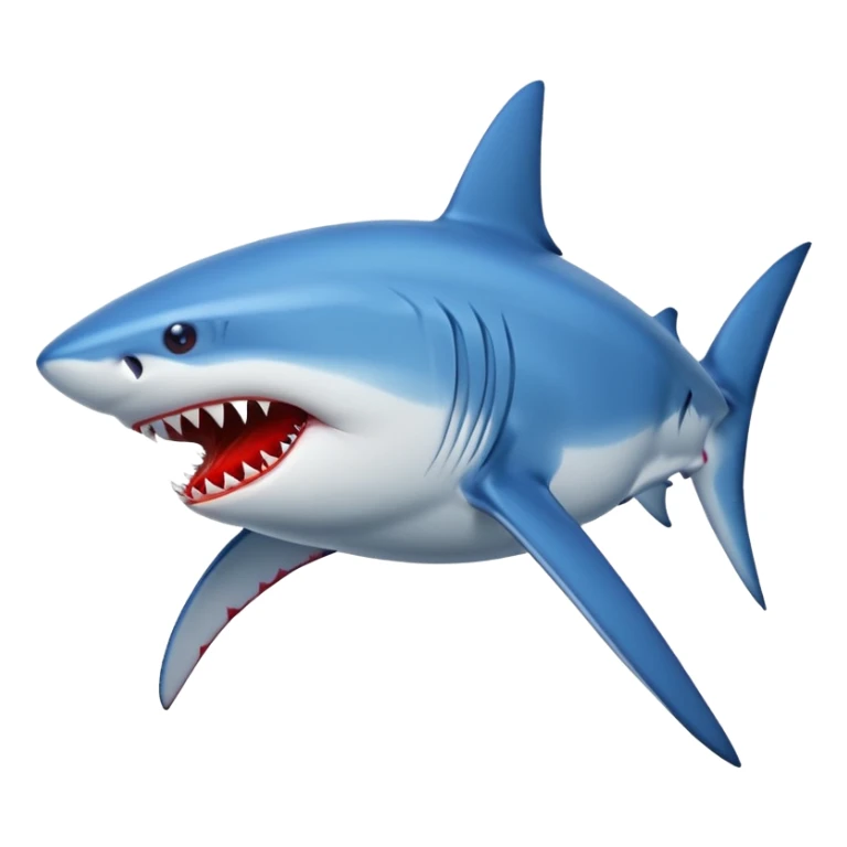 blue Shark attack efferct with blood sticker