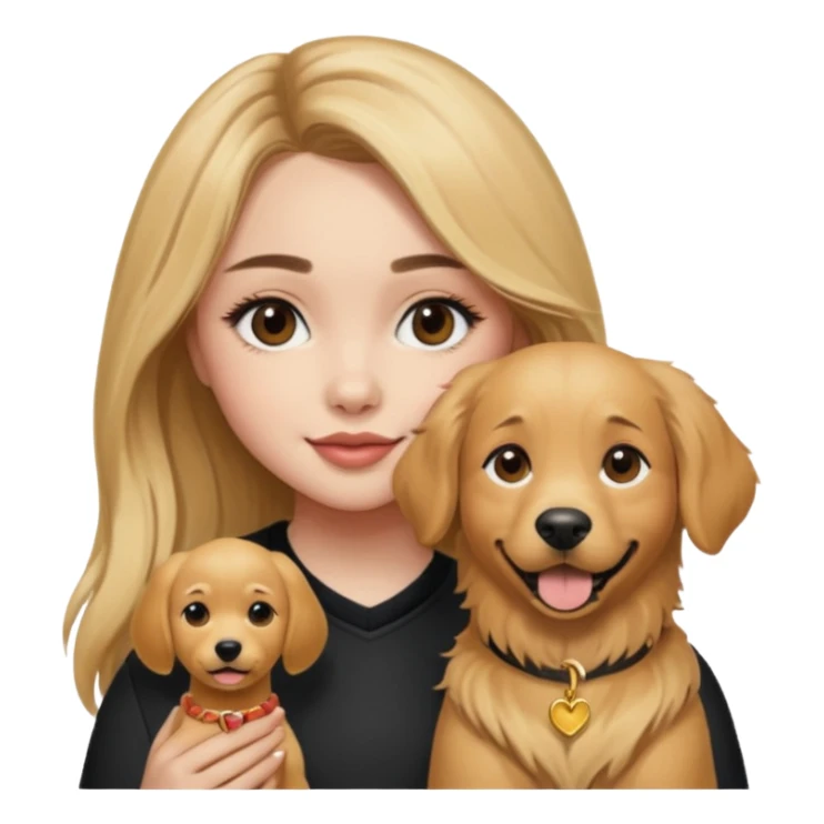Sabrina carpenter with a golden retriever dog sticker