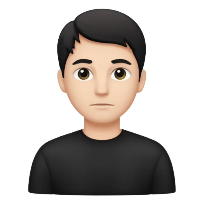 gil be white and be wering black sticker