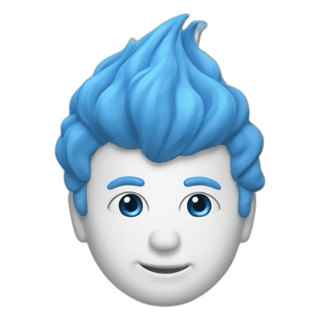 Un schtroumpf bleu bonsaïs blanc sticker