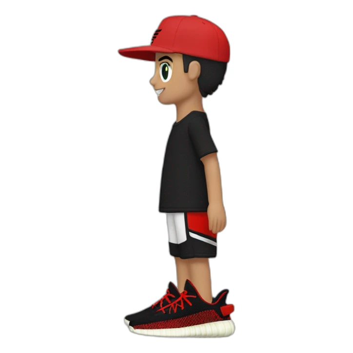 adidas yezzy 350 shoes black and red color sticker