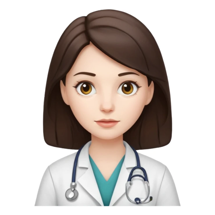 female brunette doctor sticker