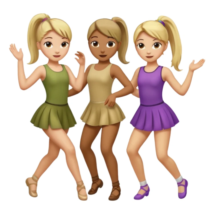 two girls dancing one is blond and one is brunette sticker