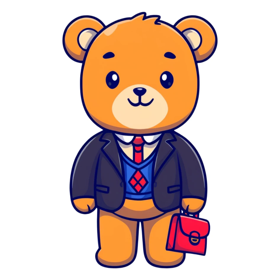 Ralph Lauren Polo Bear teddy bear wearing preppy clothes sticker