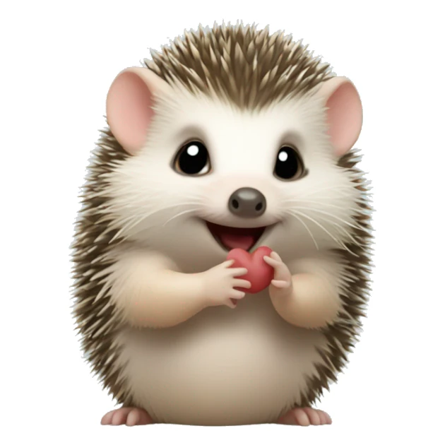 Baby hedgehog blowing a kiss sticker