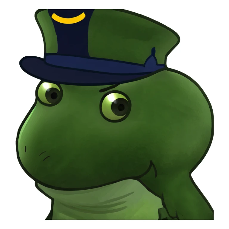 Kate with a tophat sticker