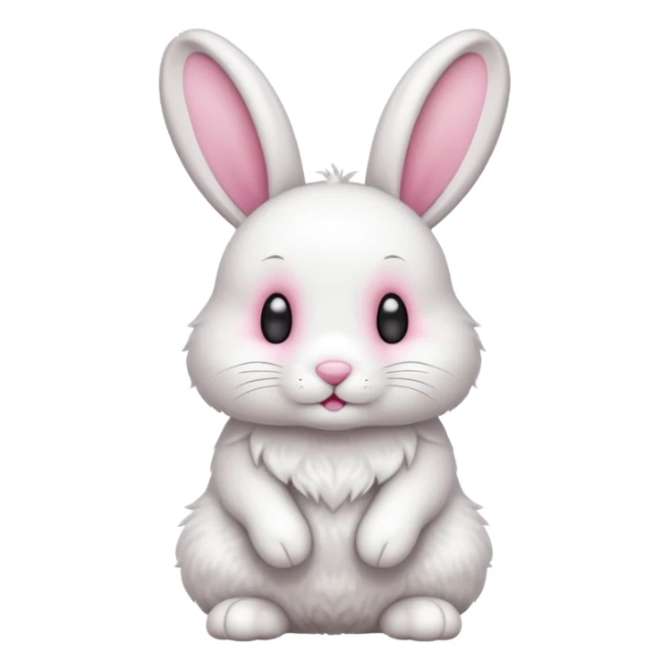 Cute rabbit full body with legs and all sticker
